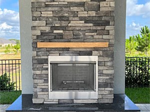 Stone Fireplace